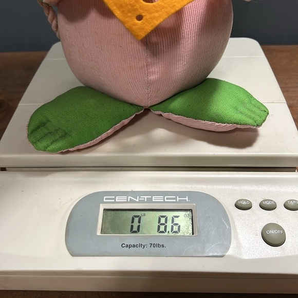 Vintage Avon 1970’s handstitched mouse with cheese green pink some stains in pic - Picture 7 of 9